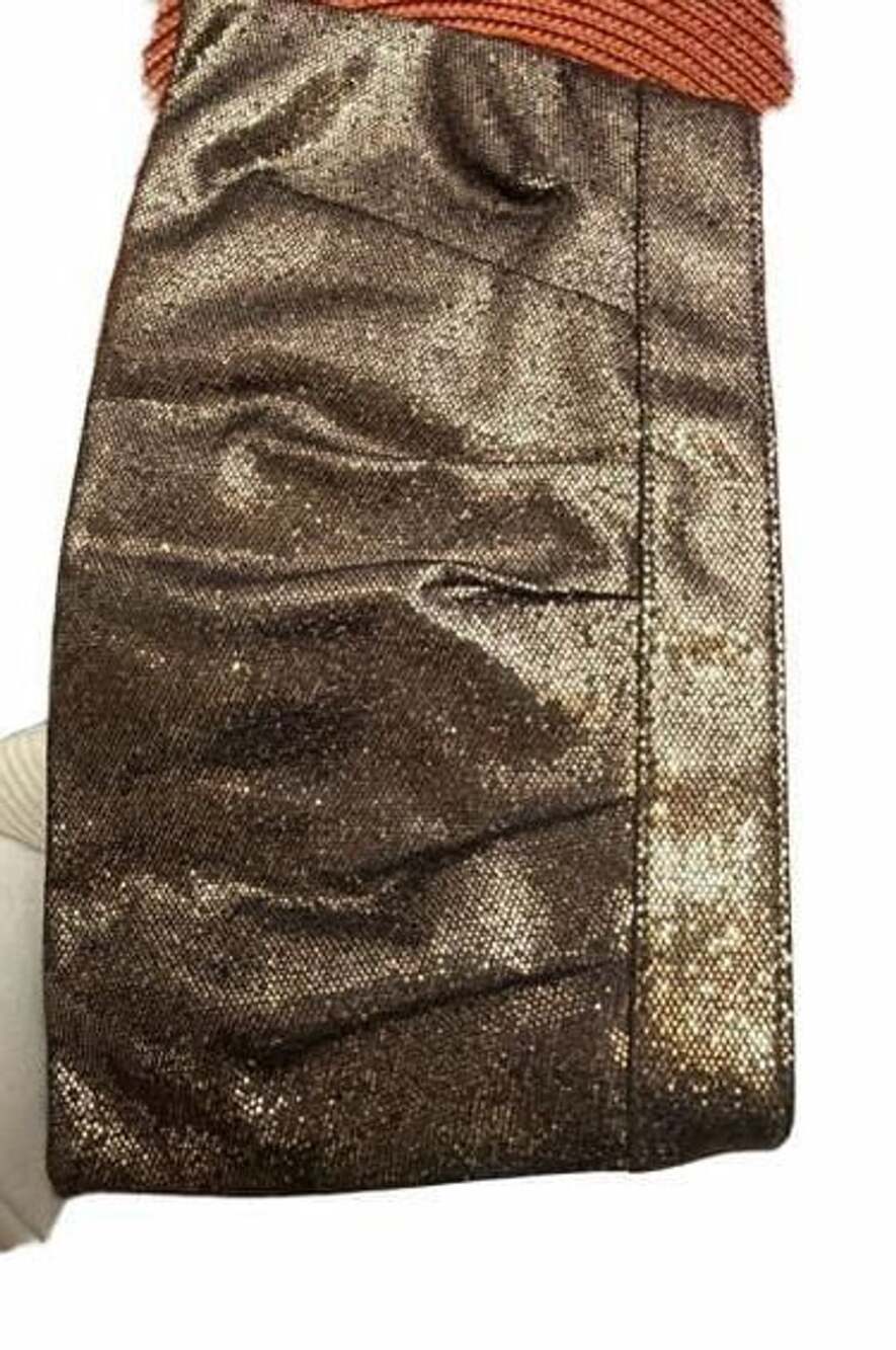 H&M Metallic Gold Shimmer Clutch Handbag Purse